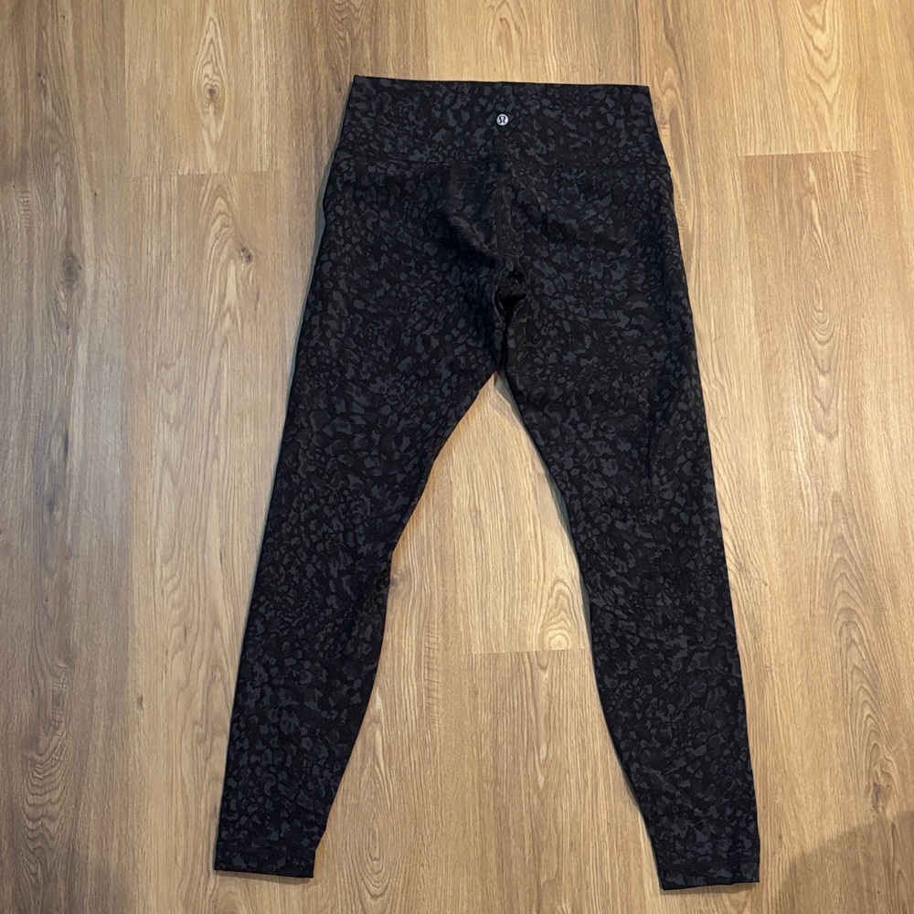 lululemon athletica Black Subtle Print High-Rise Leggings